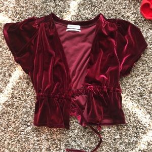Red velvet urban outfitters top